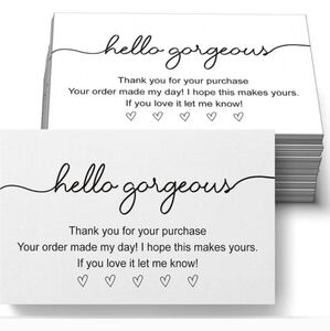25 - "Hello Gorgeous" Thank You Cards
